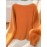 Women's Sweater with Collar - Elegant Fake Two-Piece design, Button-front placket, Machine Washable Sweater for Fall/Winter, Office Party Outfits - Warm Orange Sweater for Women