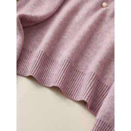 Women's Thick & Soft Sweater with Bow Buttons - Winter Warm Round Neck Long Sleeve Cozy Sweater, Beige & White Cable- Design, All-Season Casual Elegant Pullover for Fall and Winter Layering, Hand Wash or Dry Clean, Solid Color with Bow Detail, Medium Stretch, Relaxed Fit, Fleece Lining for Extra Warmth, Chic and Comfortable for Casual Attire, Cozy Sweaters For Women, Casual Long Sleeve Sweater, Oversized Knit Sweater, Colourfull Loose Sweater For Women,