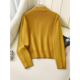 Women's Thick & Soft Sweater with Bow Buttons - Winter Warm Round Neck Long Sleeve Cozy Sweater, Beige & White Cable- Design, All-Season Casual Elegant Pullover for Fall and Winter Layering, Hand Wash or Dry Clean, Solid Color with Bow Detail, Medium Stretch, Relaxed Fit, Fleece Lining for Extra Warmth, Chic and Comfortable for Casual Attire, Cozy Sweaters For Women, Casual Long Sleeve Sweater, Oversized Knit Sweater, Colourfull Loose Sweater For Women,