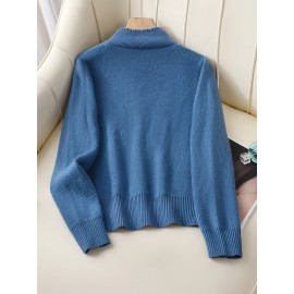 Women's Thick & Soft Sweater with Bow Buttons - Winter Warm Round Neck Long Sleeve Cozy Sweater, Beige & White Cable- Design, All-Season Casual Elegant Pullover for Fall and Winter Layering, Hand Wash or Dry Clean, Solid Color with Bow Detail, Medium Stretch, Relaxed Fit, Fleece Lining for Extra Warmth, Chic and Comfortable for Casual Attire, Cozy Sweaters For Women, Casual Long Sleeve Sweater, Oversized Knit Sweater, Colourfull Loose Sweater For Women,