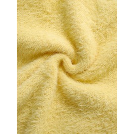 Women's Thick & Soft Sweater with Bow Buttons - Winter Warm Round Neck Long Sleeve Cozy Sweater, Beige & White Cable- Design, All-Season Casual Elegant Pullover for Fall and Winter Layering, Hand Wash or Dry Clean, Solid Color with Bow Detail, Medium Stretch, Relaxed Fit, Fleece Lining for Extra Warmth, Chic and Comfortable for Casual Attire, Cozy Sweaters For Women, Casual Long Sleeve Sweater, Oversized Knit Sweater, Colourfull Loose Sweater For Women,