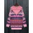 Women's Hooded Sweater - Pink, Loose Fit Long Sweater Coat with Side Pockets, Fall Winter Hooded Sweater for Everyday & Formal Outfits