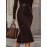 Elegant Special Women's New Versatile Solid Color Semi-High Neck Long Dress, Sleeveless, Slim Fit, Fashionable, Comfortable for Outings, Elegant and High-End, Dress