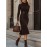 Elegant Special Women's New Versatile Solid Color Semi-High Neck Long Dress, Sleeveless, Slim Fit, Fashionable, Comfortable for Outings, Elegant and High-End, Dress