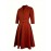 Single Breasted Three-quarter Sleeve Dress, Stylish Solid Lapel Collar Belted A-line Dress For Spring & Fall, Women's Clothing