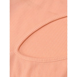 Women'S High Neck Long Sleeve Bodycon Mini Dress with Front Cutout and Side Ruching Drawstrings, Solid Color Soft Cotton Blend, Versatile & Seasonless