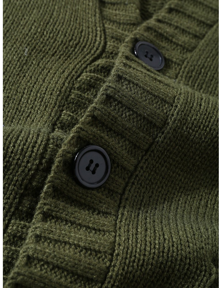 Cardigans - Men Vintage Knit Button V-Neck Double Pockets Casual Cardigans