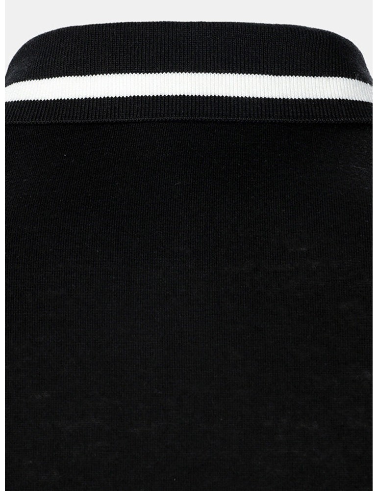 Golf Shirts - Mens Contrast Color Two Tone Patchwork Lapel Long Sleeve Golf Shirts