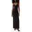 1pc Elegant Solid Color Slingback Evening Gown for Women - Off the Shoulder V-Neck Sleeveless Fitted Spaghetti Strap Long Dress - Woven Fabric for Spring/Summer/Fall